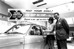 Actress Sally Geeson at Cowies car showroom in Sunderland in September 1970 Actress Sally Geeson at Cowies car showroom in Sunderland in September 1970