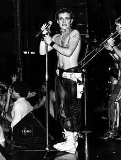 Adam Ant 1980s pop singer stands on stage at the Palladium Hollywood Los Angeles USA Adam Ant 1980s pop singer stands on stage at the Palladium Hollywood Los Angeles USA