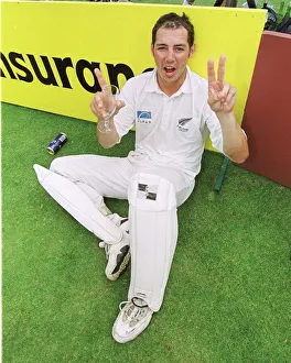 Adam Parore of new Zealand celebreates victory England v New Zealand Cricket 4th Adam Parore of new Zealand celebreates victory England v New Zealand Cricket 4th