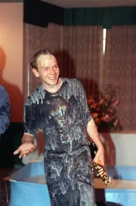 Adam Woodyat Actor victim of a practical joke 1994 on Noels House Party Adam Woodyat Actor victim of a practical joke 1994 on Noels House Party