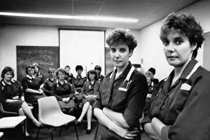 Addenbrooke's Hospital Nurses, front of picture, twins Denise Kosh and Shian Harper Addenbrooke's Hospital Nurses, front of picture, twins Denise Kosh and Shian Harper