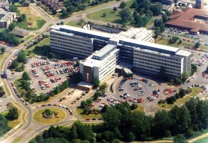 Aerial photograph of Walsgrave Hospital building, Coventry. 27th May 1992 Aerial photograph of Walsgrave Hospital building, Coventry. 27th May 1992