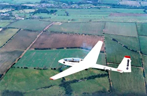An aerial picture of a glider from the Northumbria Gliding Club in February 1995 An aerial picture of a glider from the Northumbria Gliding Club in February 1995