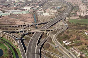 Aerial view of the Gravelly Hill Interchange, also known as Spaghetti Junction Aerial view of the Gravelly Hill Interchange, also known as Spaghetti Junction