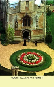 Aerial view of Henry Dent Brocklehurst wedding May 1998 who married Model Lili Aerial view of Henry Dent Brocklehurst wedding May 1998 who married Model Lili