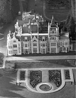 An aerial view of the mansion belonging to former Beatles member George Harrison An aerial view of the mansion belonging to former Beatles member George Harrison