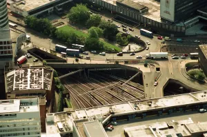 Aerial views of Birmingham New Street Station, taken from the BRMB Flying Eye Aerial views of Birmingham New Street Station, taken from the BRMB Flying Eye