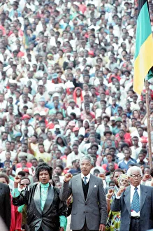African National Congress vice president (ANC) Nelson Mandela (centre) African National Congress vice president (ANC) Nelson Mandela (centre)