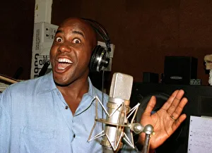 Ainsley Harriott television chef records the August 1998 theme music for his new Ainsley Harriott television chef records the August 1998 theme music for his new