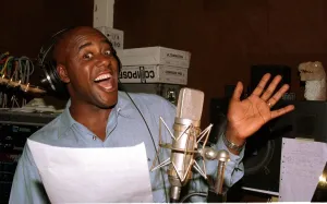 Ainsley Harriott television chef records the theme music for his new television show Ainsley Harriott television chef records the theme music for his new television show