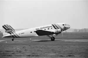 An Air Atlantique Dakota G-AMSV takes to the skies over Coventry Airport to celebrate An Air Atlantique Dakota G-AMSV takes to the skies over Coventry Airport to celebrate