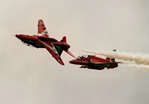 Aircraft BAe Hawk T1 The Red Arrows August 1993 - Red Arrows RAF aerobatic team at Aircraft BAe Hawk T1 The Red Arrows August 1993 - Red Arrows RAF aerobatic team at