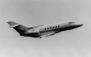 Aircraft British Aerospace BAe125 executive jet May 1987 demonstration flight at Aircraft British Aerospace BAe125 executive jet May 1987 demonstration flight at