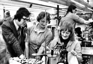 Alan Beith talks to Mrs. mary Dryden of Spittal and Mrs Alan Beith talks to Mrs. mary Dryden of Spittal and Mrs