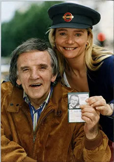 Alan Freeman Disc jockey Radio One just 65 gets his bus pass from Radio Ones newest star Alan Freeman Disc jockey Radio One just 65 gets his bus pass from Radio Ones newest star