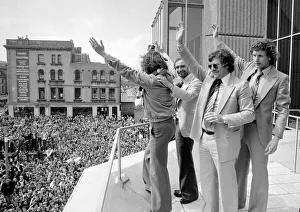 Alan Mullery Manager of Brighton FC - May 1979 with players on a balcony Alan Mullery Manager of Brighton FC - May 1979 with players on a balcony