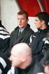 Alan Shearer watching the football match between Newcastle and Southampton Alan Shearer watching the football match between Newcastle and Southampton