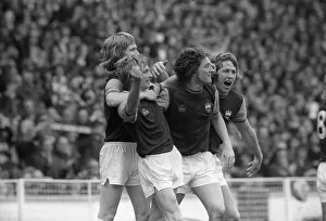 Alan Taylor after scoring for West Ham in FA cup final 1975 against Fulham Alan Taylor after scoring for West Ham in FA cup final 1975 against Fulham