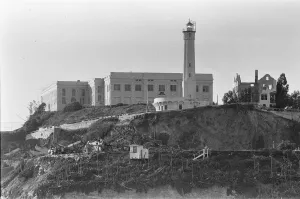 Alcatraz Island and prison in San Francisco Bay. September 1979 The prison was Alcatraz Island and prison in San Francisco Bay. September 1979 The prison was