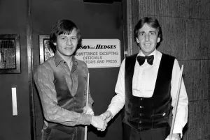 Alex Higgins and Terry Griffiths, February 1981 Alex Higgins and Terry Griffiths, February 1981