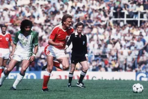 Algeria v Austria in 1982 World Cup Hans Krankl scores the second goal for Algeria v Austria in 1982 World Cup Hans Krankl scores the second goal for