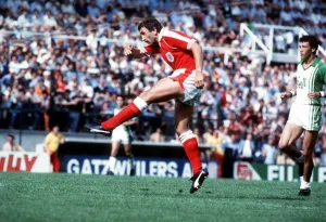 Algeria v Austria World Cup 1982 football Johann Krankl scores Austria' Algeria v Austria World Cup 1982 football Johann Krankl scores Austria'