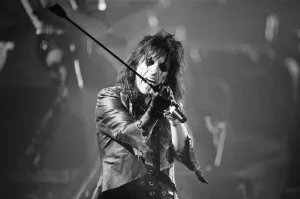 Alice Cooper (born Vincent Damon Furnier) performs at The Birmingham Odeon, Midlands Alice Cooper (born Vincent Damon Furnier) performs at The Birmingham Odeon, Midlands