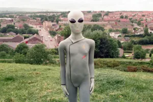Aliens in Bonnybridge, Scotland for a UFO conference. 29th June 1994 Aliens in Bonnybridge, Scotland for a UFO conference. 29th June 1994