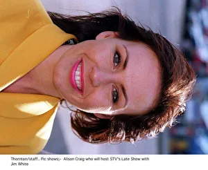 Alison Craig who will host STV's Late Show with Jim White yellow jacket Alison Craig who will host STV's Late Show with Jim White yellow jacket