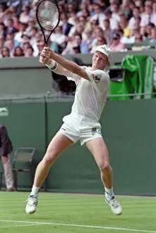 Images Dated 22nd June 1992: All England Lawn Tennis Championships at Wimbledon. Jim Courier in action during