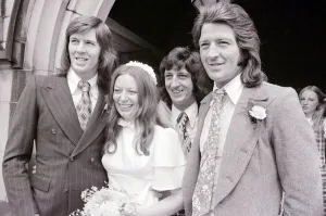 All star line up Bridgroom Bob Worthington left with bride Louise and brothers Dave All star line up Bridgroom Bob Worthington left with bride Louise and brothers Dave