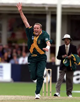 Allan Donald South Africa Celebrates Taking The Wicket Of Damien Fleming at the Cricket Allan Donald South Africa Celebrates Taking The Wicket Of Damien Fleming at the Cricket