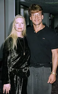 American actor Patrick Swayze with his wife Lisa on arrival at Heathrow Airport from Los American actor Patrick Swayze with his wife Lisa on arrival at Heathrow Airport from Los