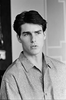 American actor Tom Cruise answers questions during an interview in his hotel suite on a American actor Tom Cruise answers questions during an interview in his hotel suite on a