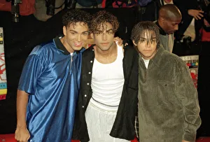 American boy band 3T pose for pictures at the MTV Music Awards 14th November 1996 American boy band 3T pose for pictures at the MTV Music Awards 14th November 1996