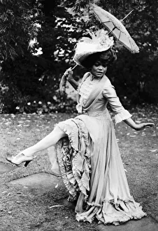 American singer and actress Eartha Kitt dressed up for her role in the English play The American singer and actress Eartha Kitt dressed up for her role in the English play The