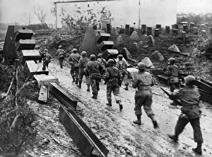 American soldiers from Company E, 358th Infantry, 90th Division American soldiers from Company E, 358th Infantry, 90th Division