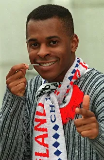 Andi Peters TV Presenter blows the whistle for England Andi Peters TV Presenter blows the whistle for England
