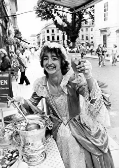 Andrea Schiller in period costume at Clifton Village fair. 8th July 1985 Andrea Schiller in period costume at Clifton Village fair. 8th July 1985