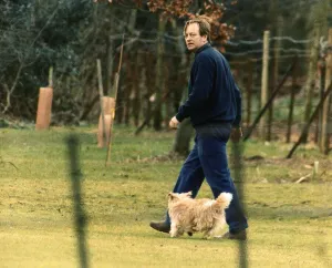 Andrew Parker Bowles husband of Camilla Parker Bowles is seen out walking their pet dog Andrew Parker Bowles husband of Camilla Parker Bowles is seen out walking their pet dog