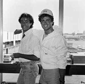 Images Dated 1st May 1984: Andrew Ridgeley and George Michael of the pop group Wham
