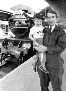 Andrew Robertson, aged three, from Hartlepool, meets John Lovett Andrew Robertson, aged three, from Hartlepool, meets John Lovett
