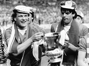 Andy Gray left and Graeme Sharp of Everton May 1984 hold the FA Cup after they had Andy Gray left and Graeme Sharp of Everton May 1984 hold the FA Cup after they had