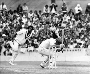 Andy Roberts, West Indies cricketer in action during their third test match against Andy Roberts, West Indies cricketer in action during their third test match against