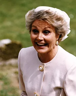 Angela Rippon TV Presenter and Newreader at the wedding of Raine Spencer to Count Jean Angela Rippon TV Presenter and Newreader at the wedding of Raine Spencer to Count Jean