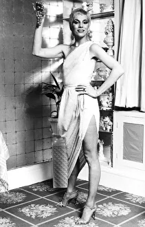 Angie Bowie, Model Modelling clothes in a free fashion show to help raise funds Angie Bowie, Model Modelling clothes in a free fashion show to help raise funds