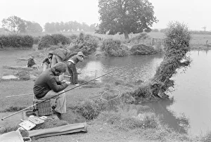 Anglers gathered at Wilfred's Pond near Hose in the Vale of Belvoir Anglers gathered at Wilfred's Pond near Hose in the Vale of Belvoir