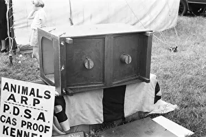 Animals ARP. A gas proof kennel on displayed by the animal charity P.D.S.A Animals ARP. A gas proof kennel on displayed by the animal charity P.D.S.A