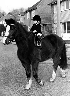 Animals - Children with Horses. January 1976 P000498 Animals - Children with Horses. January 1976 P000498
