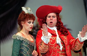 ANITA DOBSON WITH TIMOTHY SPALL IN A SCENE FROM THE PLAY - LE BOURGEOIS GENTILHOMME - MAY ANITA DOBSON WITH TIMOTHY SPALL IN A SCENE FROM THE PLAY - LE BOURGEOIS GENTILHOMME - MAY
